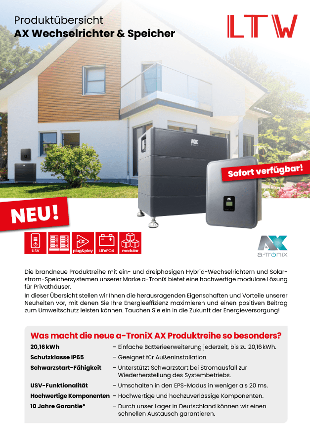 Atronix Wechselrichter und Speicher, und Wallbox - LTW